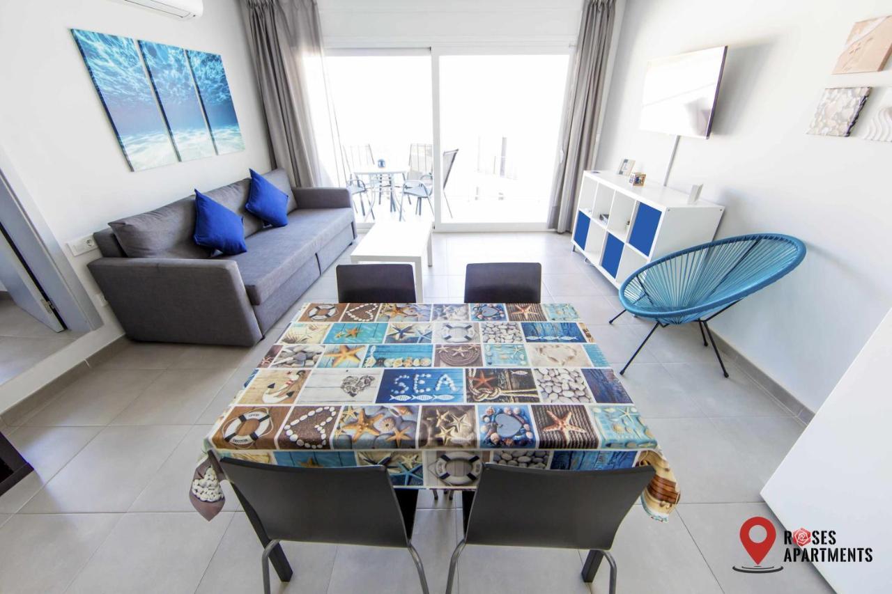 Roses Apartments Ocean 2 Habitaciones Vista Mar Lateral Esterno foto
