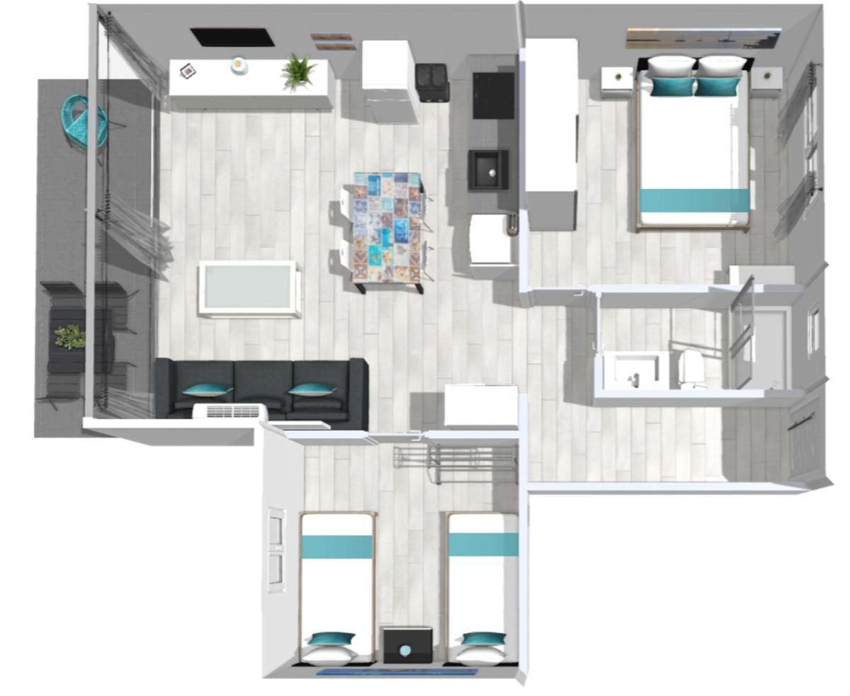 Roses Apartments Ocean 2 Habitaciones Vista Mar Lateral Esterno foto